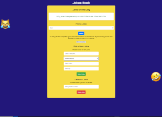 screenshot of jokes-book app